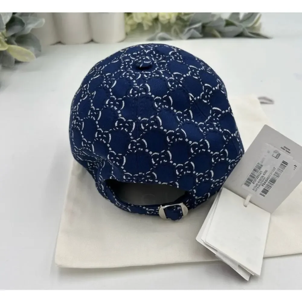 Men's Gucci, blue shadow GG adjustable baseball camp size medium, made in Italy
